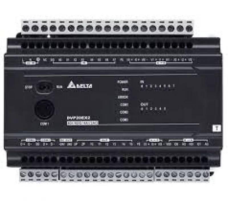 DVP20EX200R 20 Point, 8DI/6DO (Relay), 4AI/2AO, 100~240 AC Power, 3 COM: 1 RS232 & 2 RS485